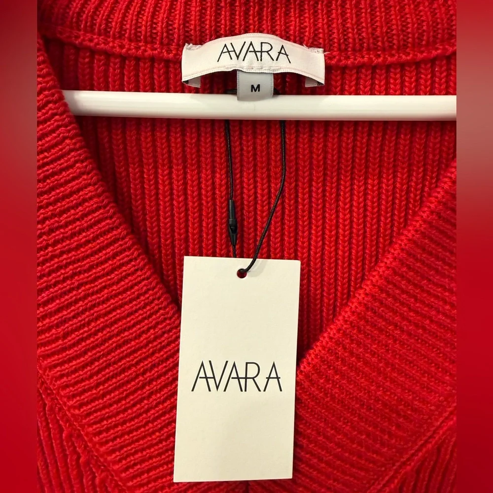 Avara Nicolette Red Knit Sweater Vest | Size M | NWT - Picture 9 of 9